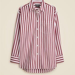 NWT J. Crew Étienne oversized shirt in striped lightweight oxford - size XS